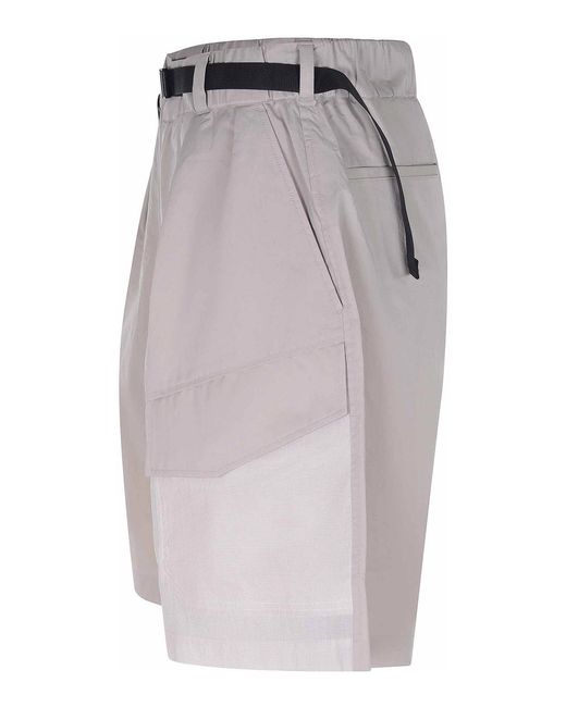 Y-3 Gray Bermuda Made From A Cotton Blend for men