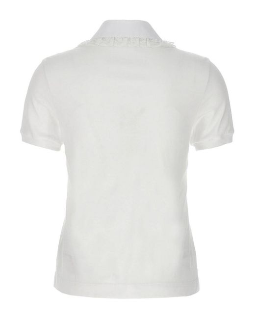 Dolce & Gabbana White Plastron T-shirt