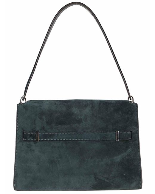 Tory Burch Black Lee Radziwill Suede Large Shoulder Bag