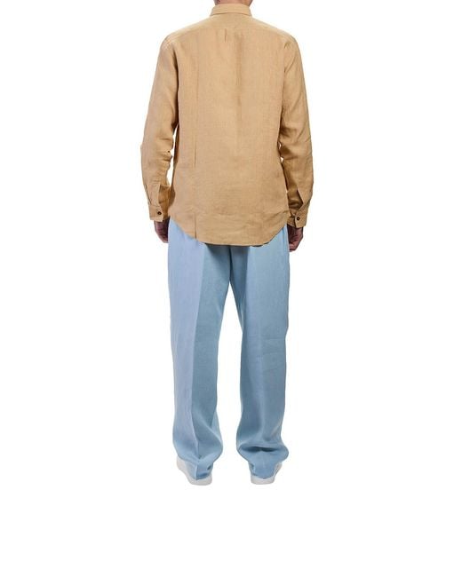 Paul Smith Natural Kingyo Embroidery Shirt for men