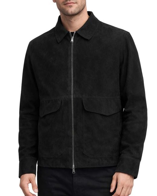 Franzese Collection Black Midnight Bonded Suede Jacket for men
