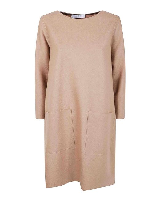 Harris Wharf London Natural Geometric Dress