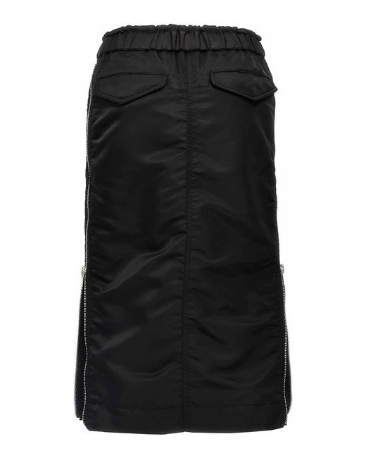 Sacai Black Cargo Skirt