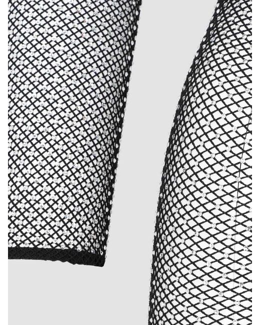 Balenciaga Gray Crystal Mesh Mini Top
