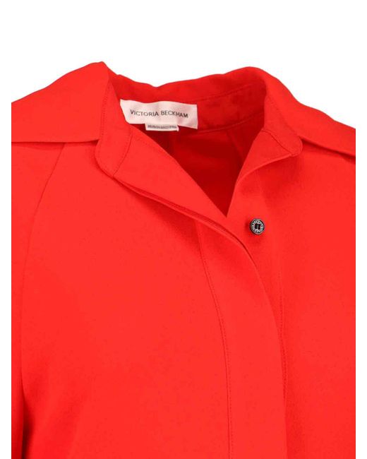 Victoria Beckham Red Dresses Viscose