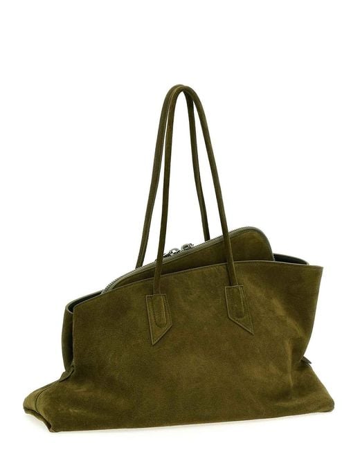The Attico Green La Passeggiata Medium Shopping Bag