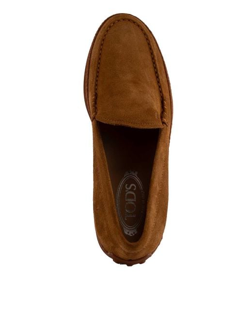 Tod's Brown Suede Moccasin for men