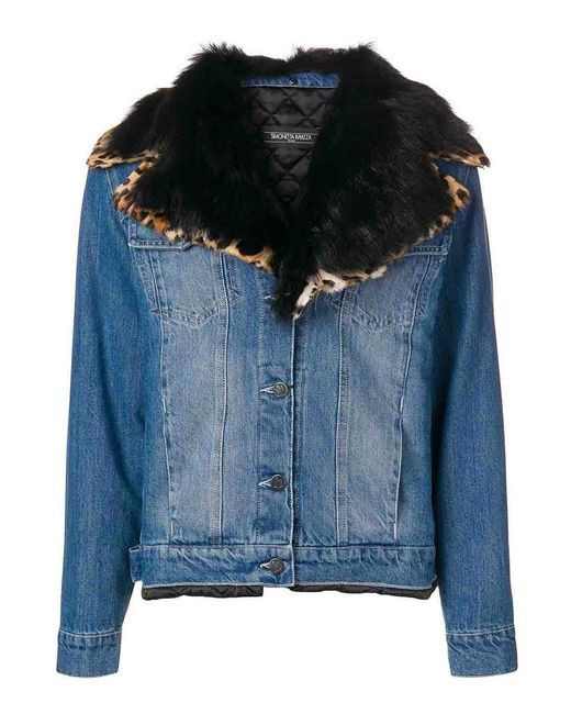 Simonetta Ravizza Blue Animalier Denim Jacket