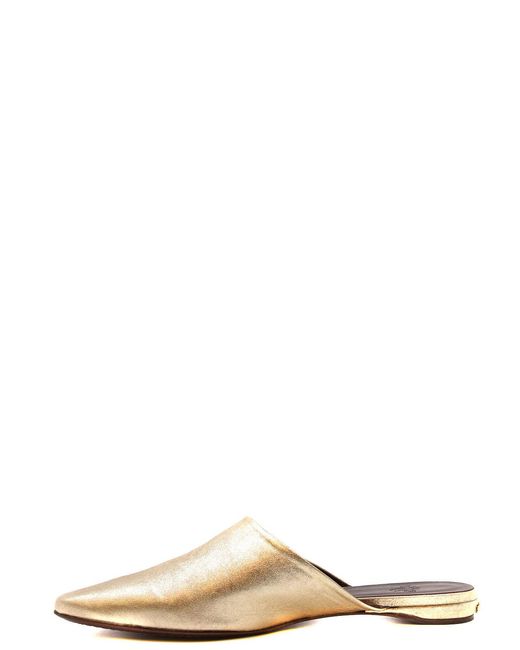 Bougeotte White Leather Mules