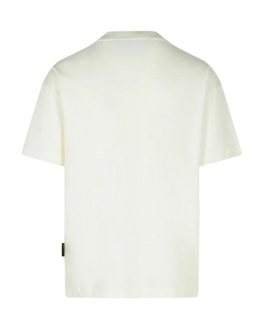 Palm Angels White Flame Logo T-Shirt for men