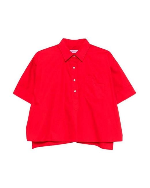CUANTICO Red Shirt With Polo Neck