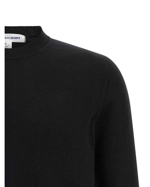 Comme des Garçons Black Intarsia Sweater for men