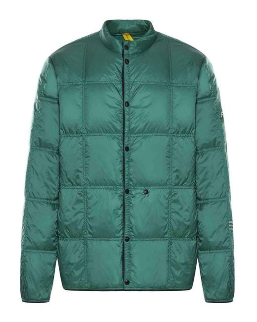 Moncler Green Jayel Jacket Recycled Matt Longue Saison With Quilting Fragment for men