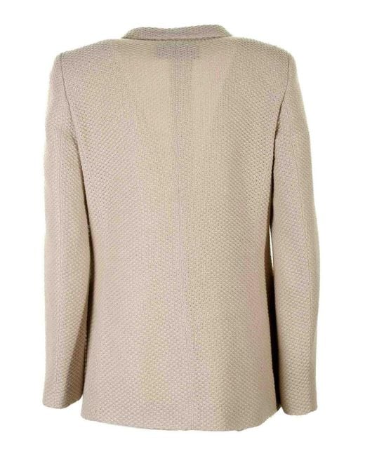 Seventy Natural Double-Breasted Knitted Jacket