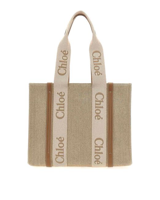 Chloé Natural Woody Medium Shopping Bag