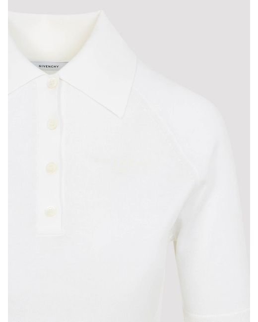 Givenchy White Knit Polo