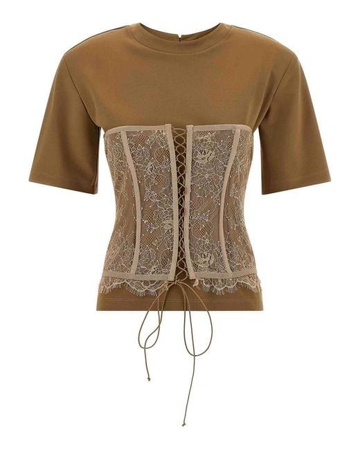 GIUSEPPE DI MORABITO Natural Bustier T-Shirt