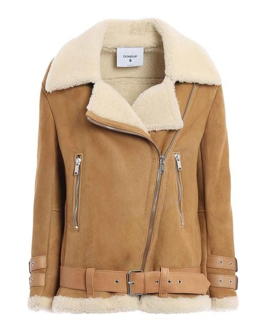 Dondup Natural Suede And Shearling Jacket