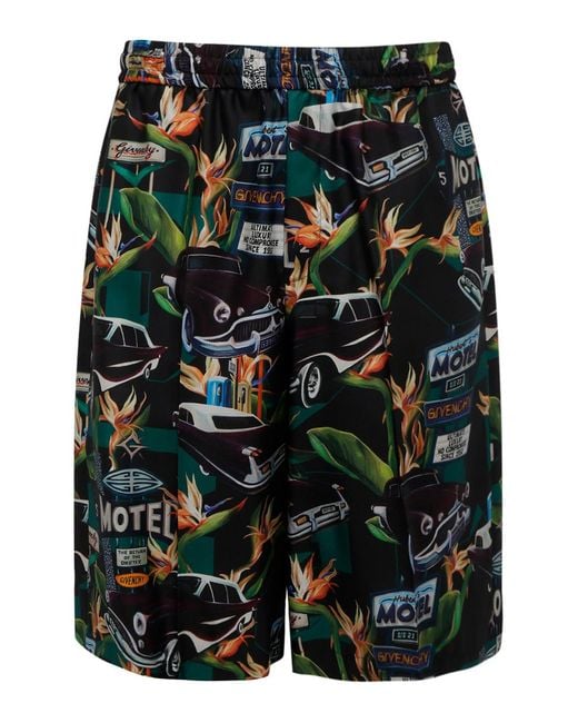 Givenchy Multicolor Printed Bermuda Shorts for men