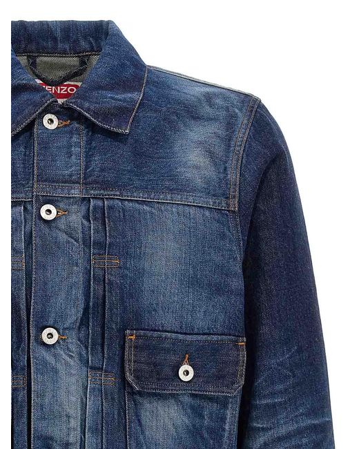 KENZO Blue Japanese Denim Jacket for men