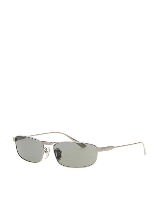 Balenciaga Gray Tag 30 Rectangle Sunglasses