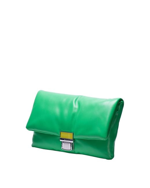 MSGM Green Click Bag Clutch for men