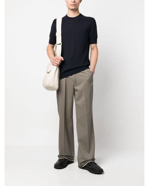 Jil Sander Blue Wool T-Shirt for men