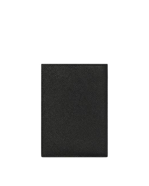 Dolce & Gabbana Black Leather Document Holder With Logo for men