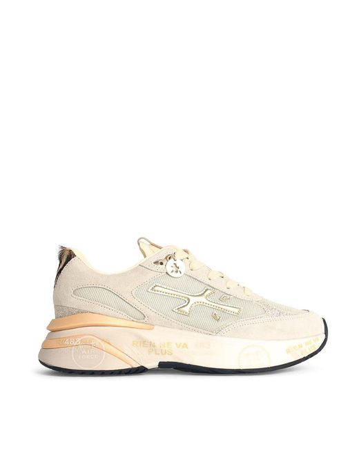 Premiata White Moerund Suede Blend Sneakers