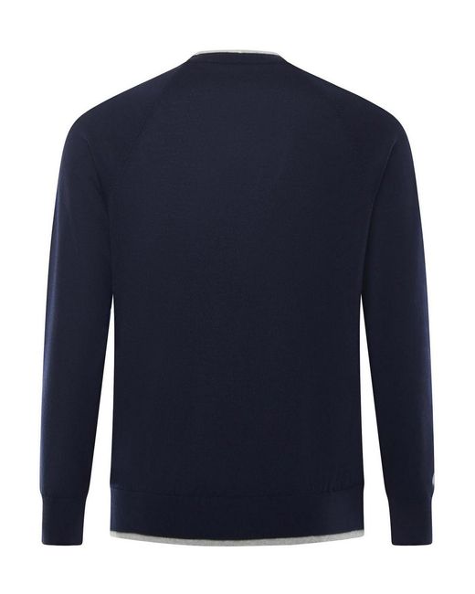Eleventy Blue Wool Sweater for men