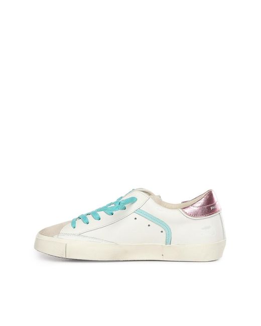 Philippe Model Blue Prsx Leather Sneaker