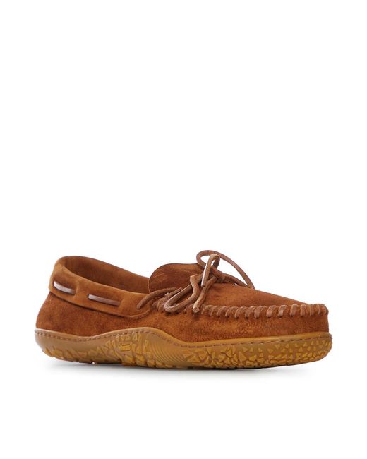 Buttero Brown Suede Boat Loafers With Vibram Sole for men