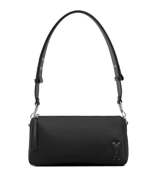 AMI Black Nylon And Canvas Mini Bag