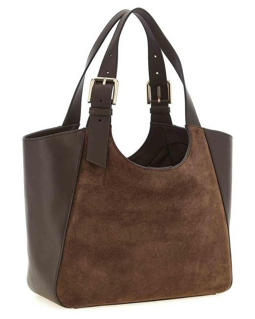 Furla Brown Dora M' Shopping Bag