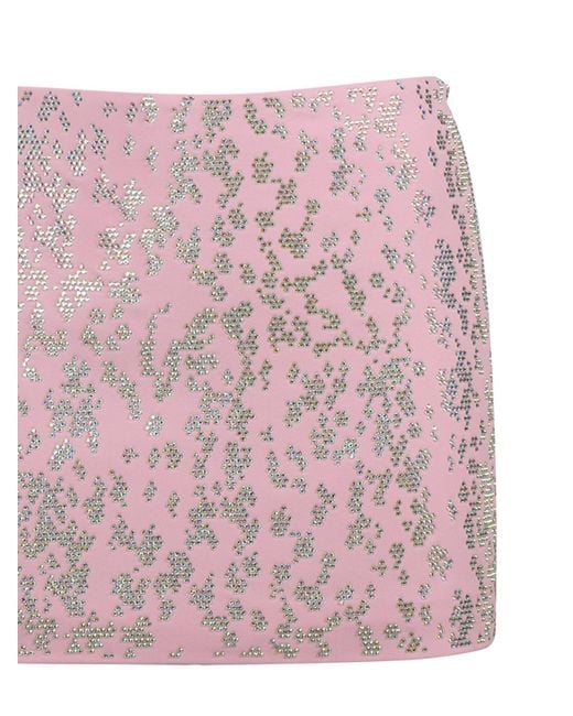 Blumarine Pink Viscose Blend Skirt