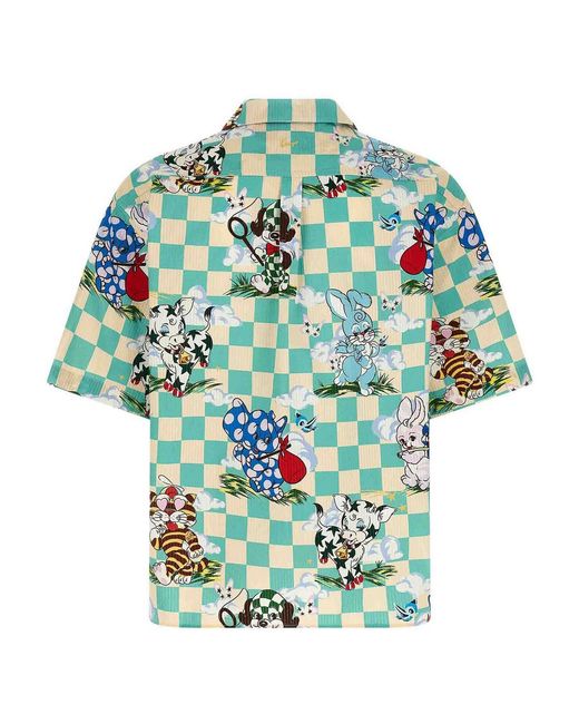 KENZO Green Cartoon' Shirt for men