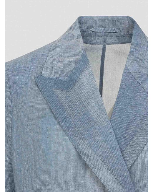 Ermanno Scervino Blue Polyester Blazer