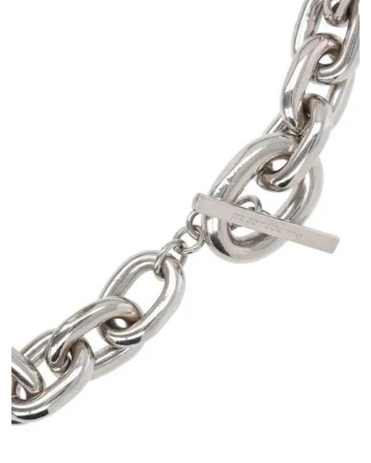 Rabanne Metallic Xl Choker Argento