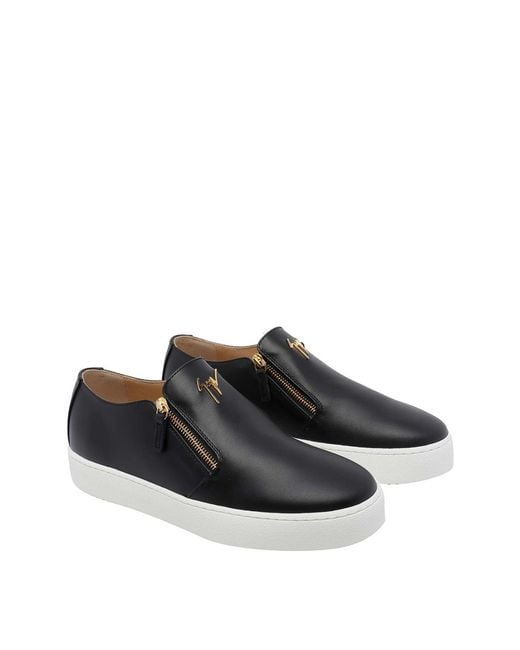 Giuseppe Zanotti Black Gz Mike Zip Slip On for men