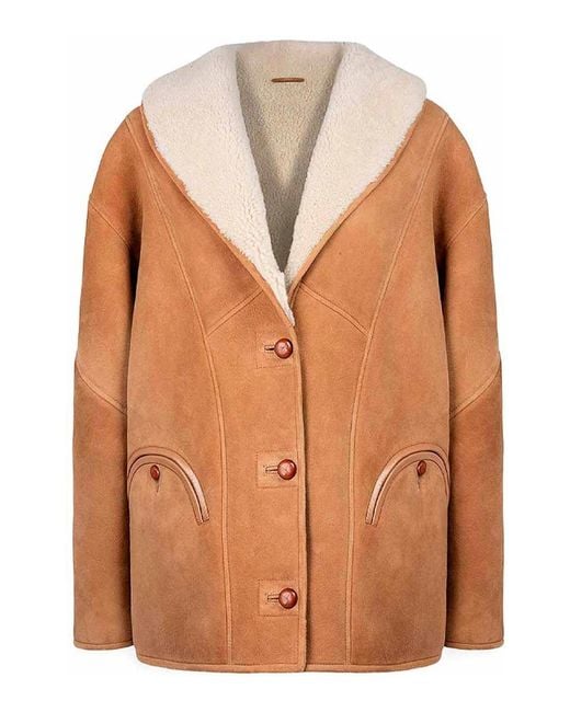 Blazé Milano Brown 'Tatoosh Shearling' Coat