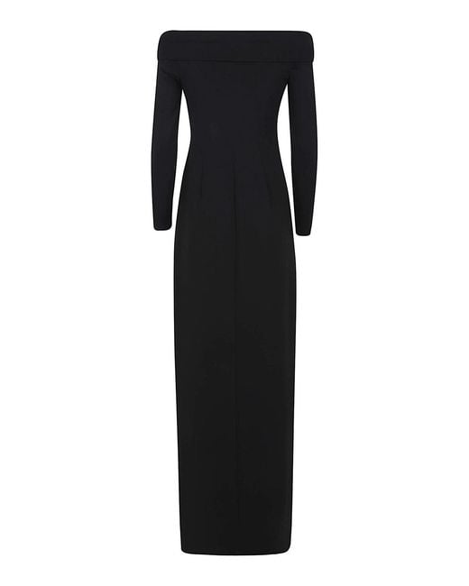 Ralph Lauren Black Sakaris-Long Sleeve-Gown