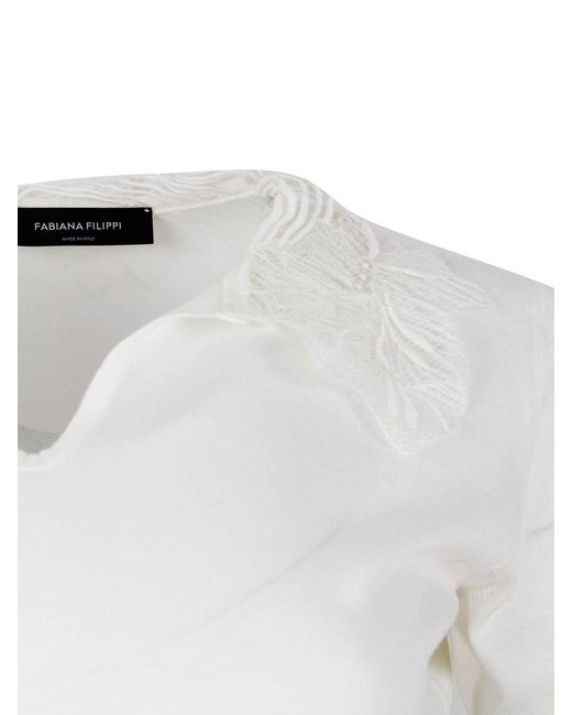 Fabiana Filippi White Sweaters 55Se 45Co