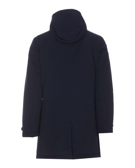 Woolrich Blue Stretch Coat for men