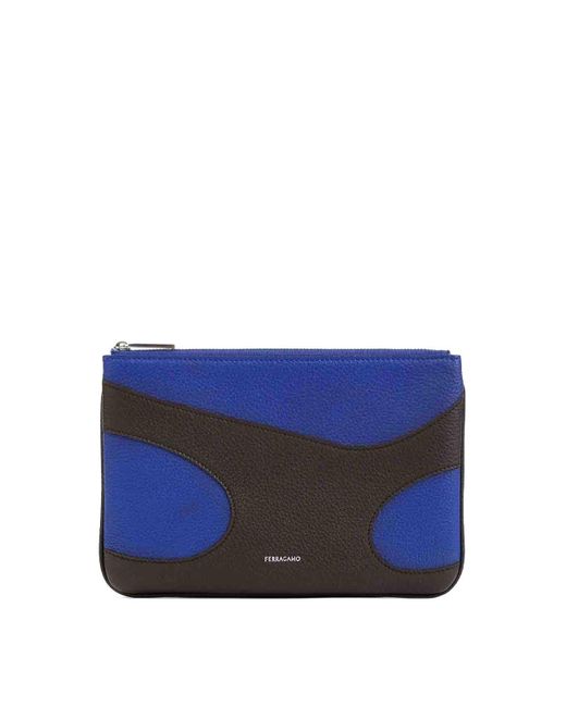 Ferragamo Blue Cut Out Phone Case for men