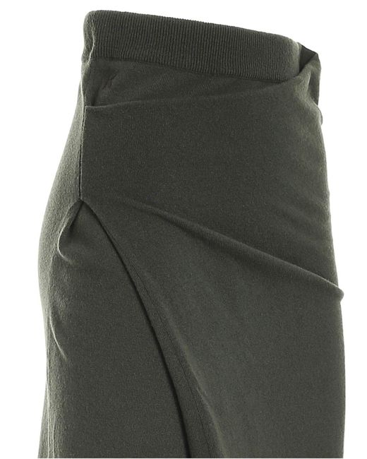 KENZO Gray Asymmetric Knitted Skirt