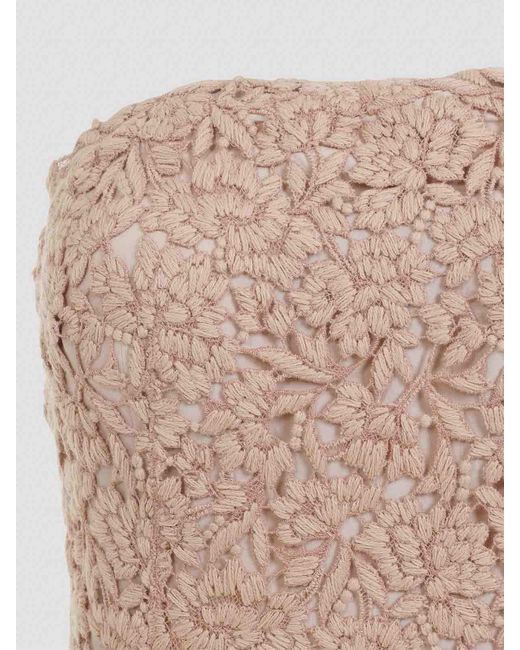 Ermanno Scervino Natural Polyester Midi Dress