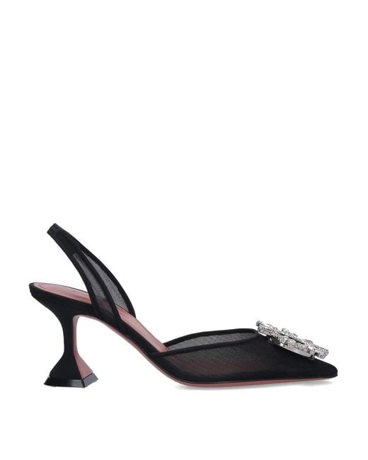 AMINA MUADDI Black Slingback Begum