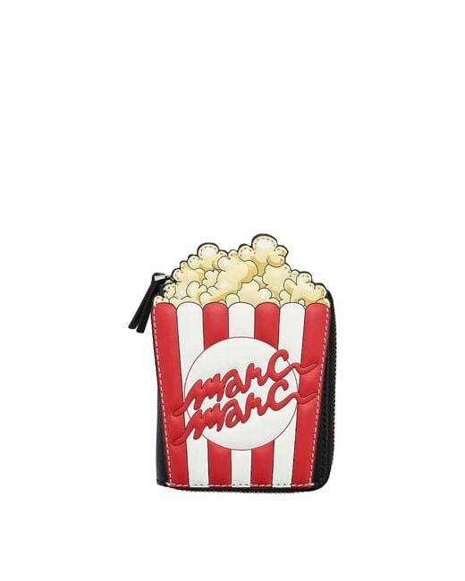 Marc Jacobs Red The Top Zip Wallet Pop Corn