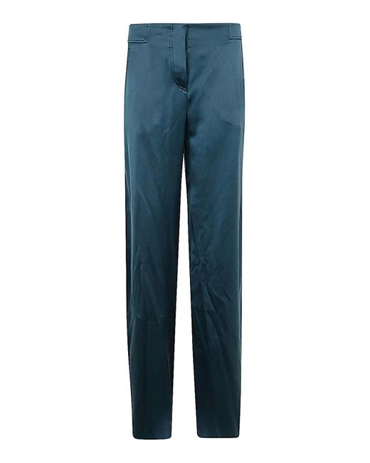 Giorgio Armani Blue Silk Pants