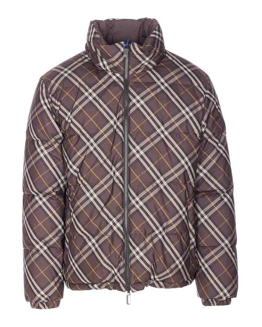 Burberry Brown Reversible Down Jacket for men